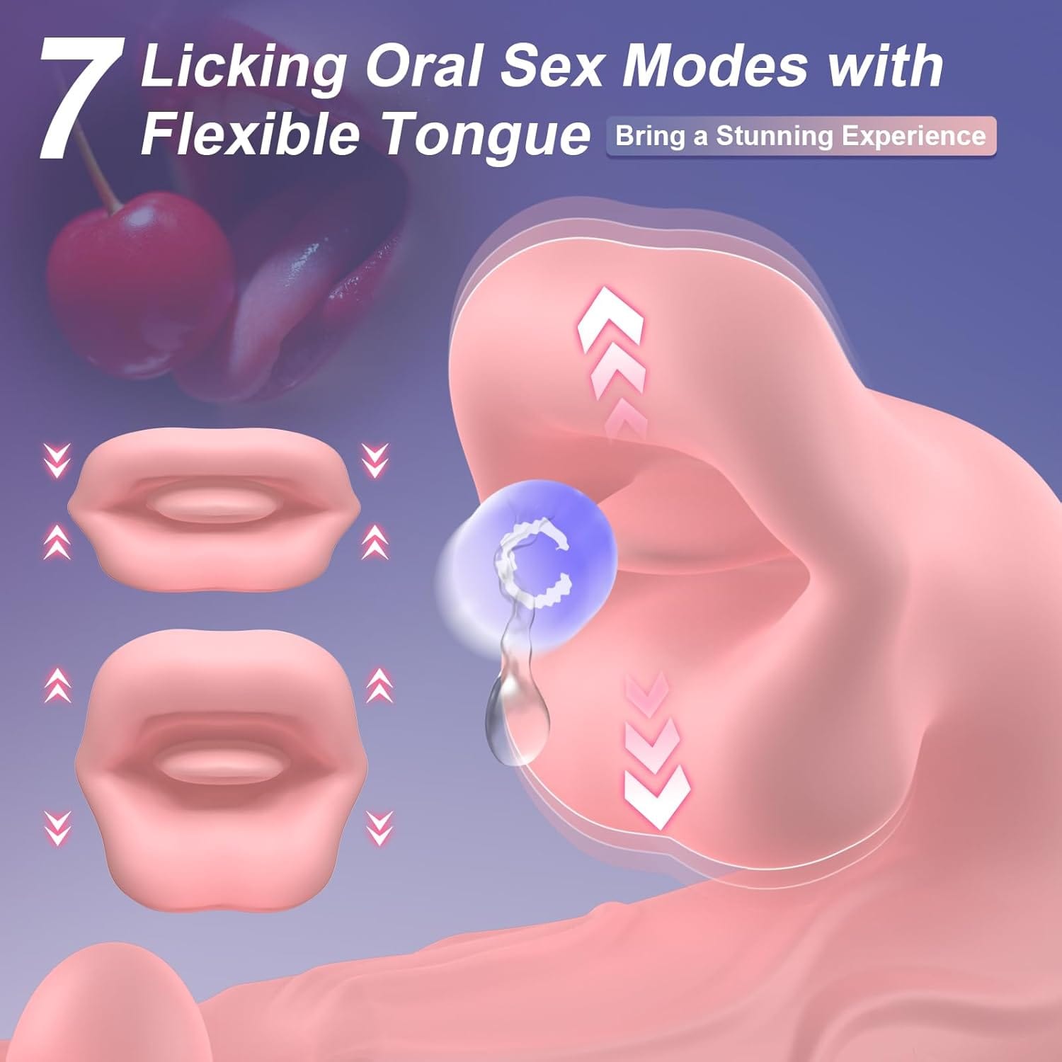 3 in 1 Rose Muncher Rabbit G Spot Vibrator with 6 Wiggling 7 Licking & 10 Vibrating Modes - My Store
