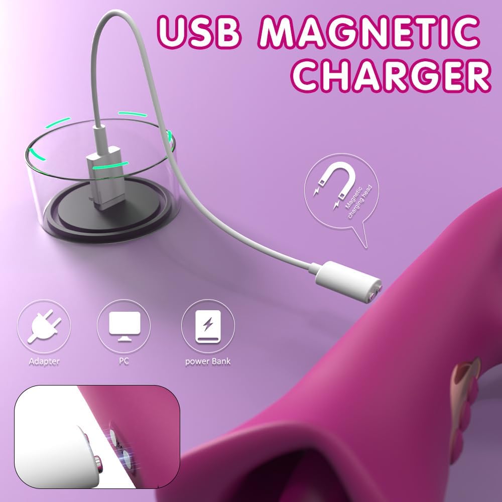 4 IN 1 Rose Muncher Rabbit Vibrator Licking Vibrating Flapping Clit Nipple Stimulator - My Store