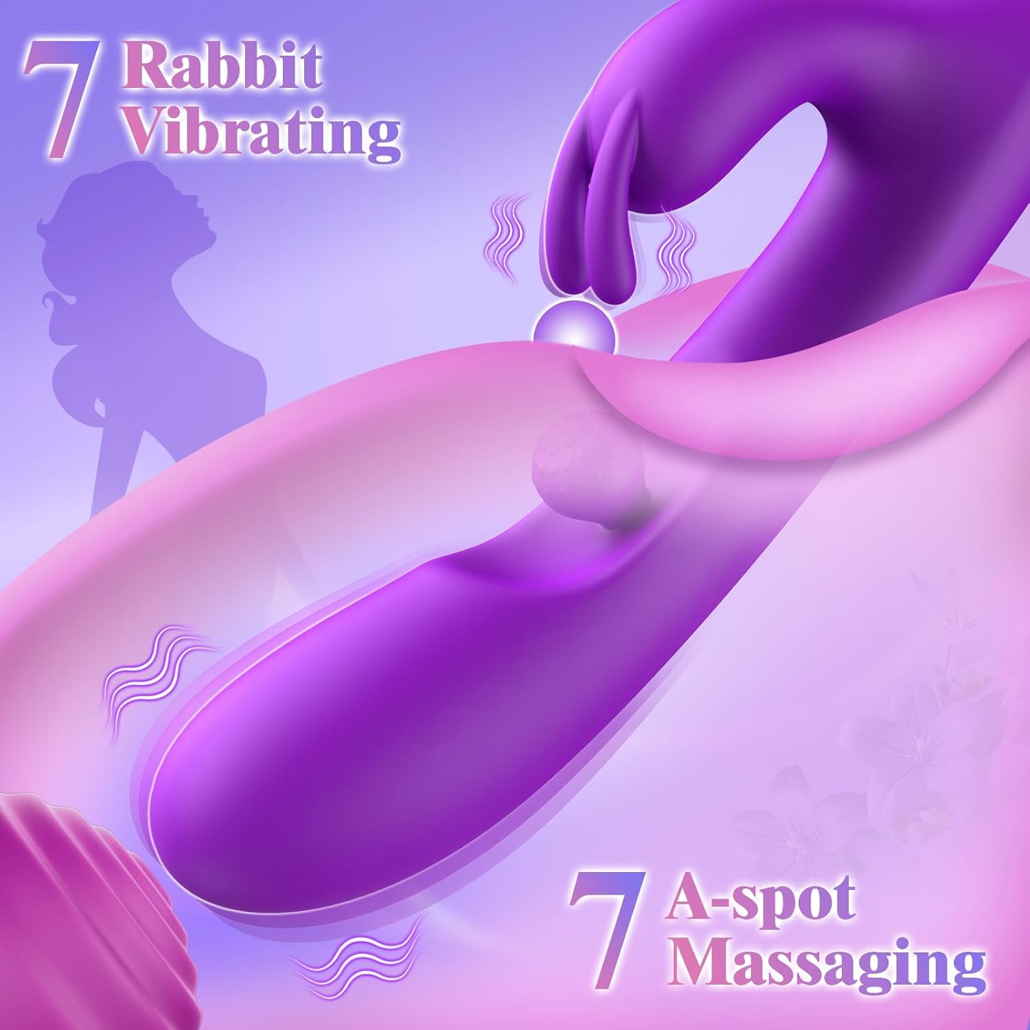 3 In 1 Rabbit Vibrator 360°Rotation Clitoral G Spot Stimulator - My Store