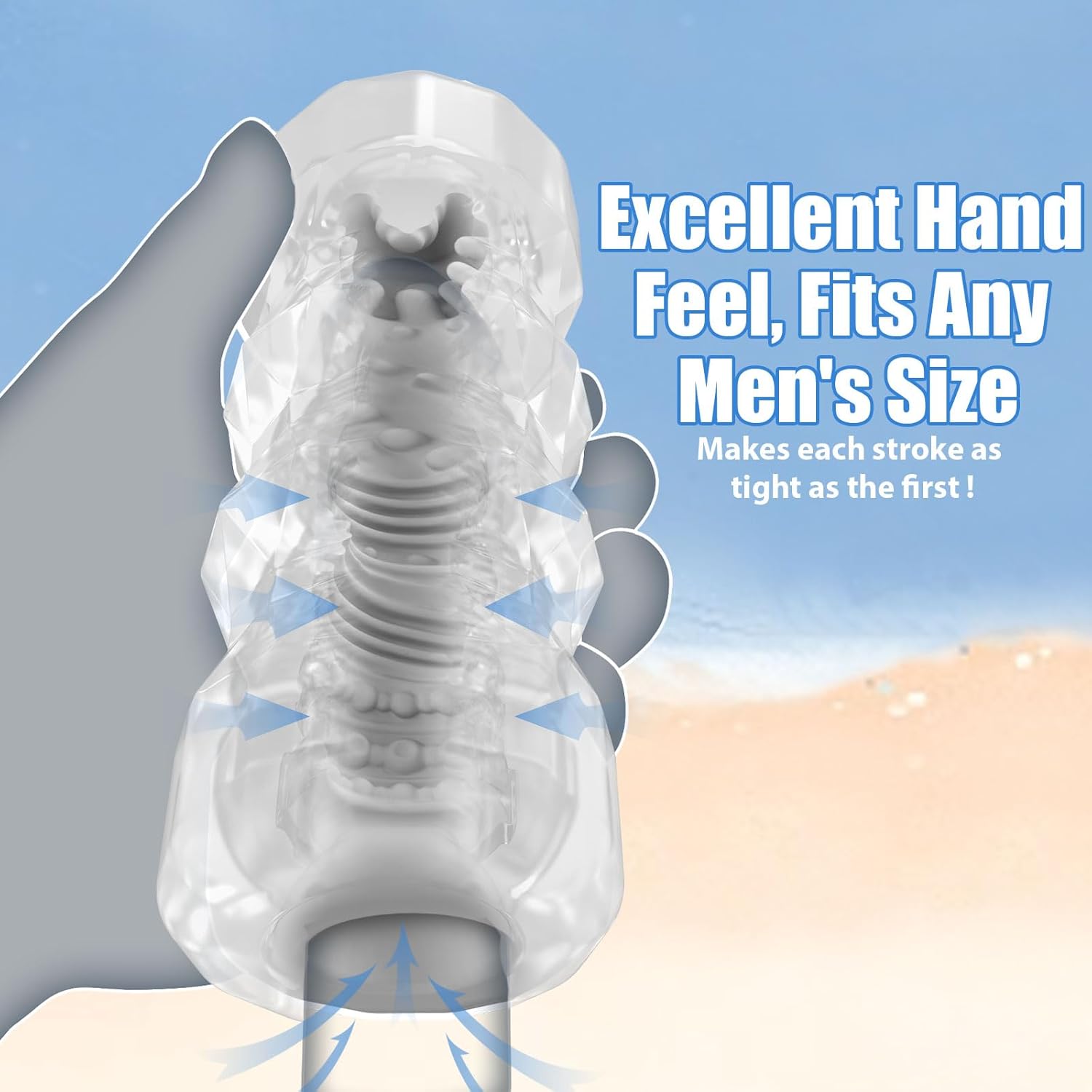 Manual Male Masturbation Realistic 3D Textured Stroker 5 Colors - My Store