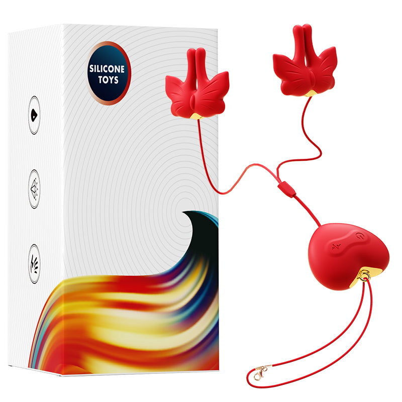 Butterfly Vibrating Neck-hanging Nipple Clamp Sexual Pleasure Tool - My Store