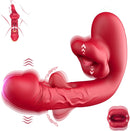 Rose Muncher 3-in-1 G Spot Vibrator Dildo with 10 Flapping & Vibrating & Licking Biting Modes - My Store