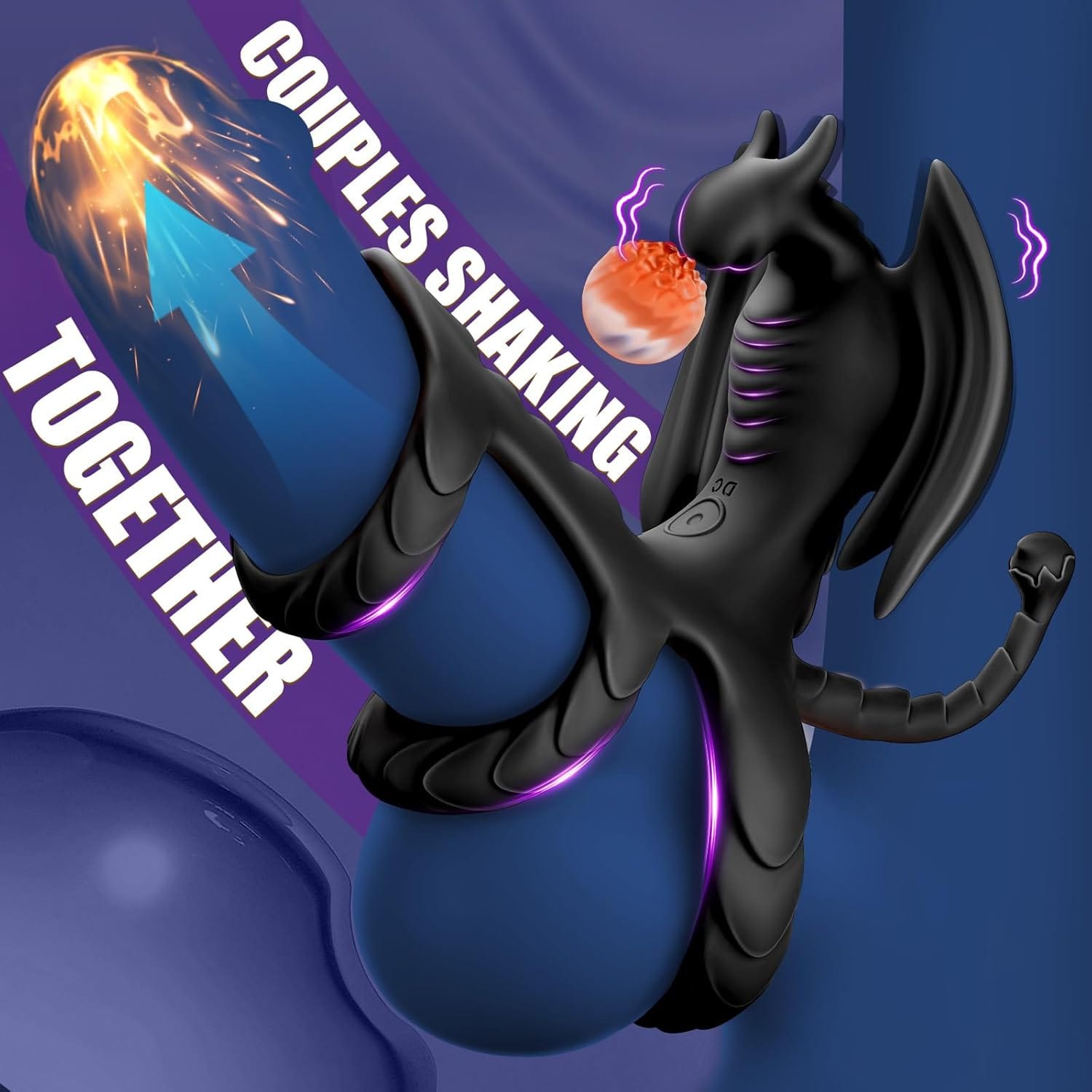 Penis Rings Dragon-Shape Male Sex Toys with 10 Vibration Modes - My Store