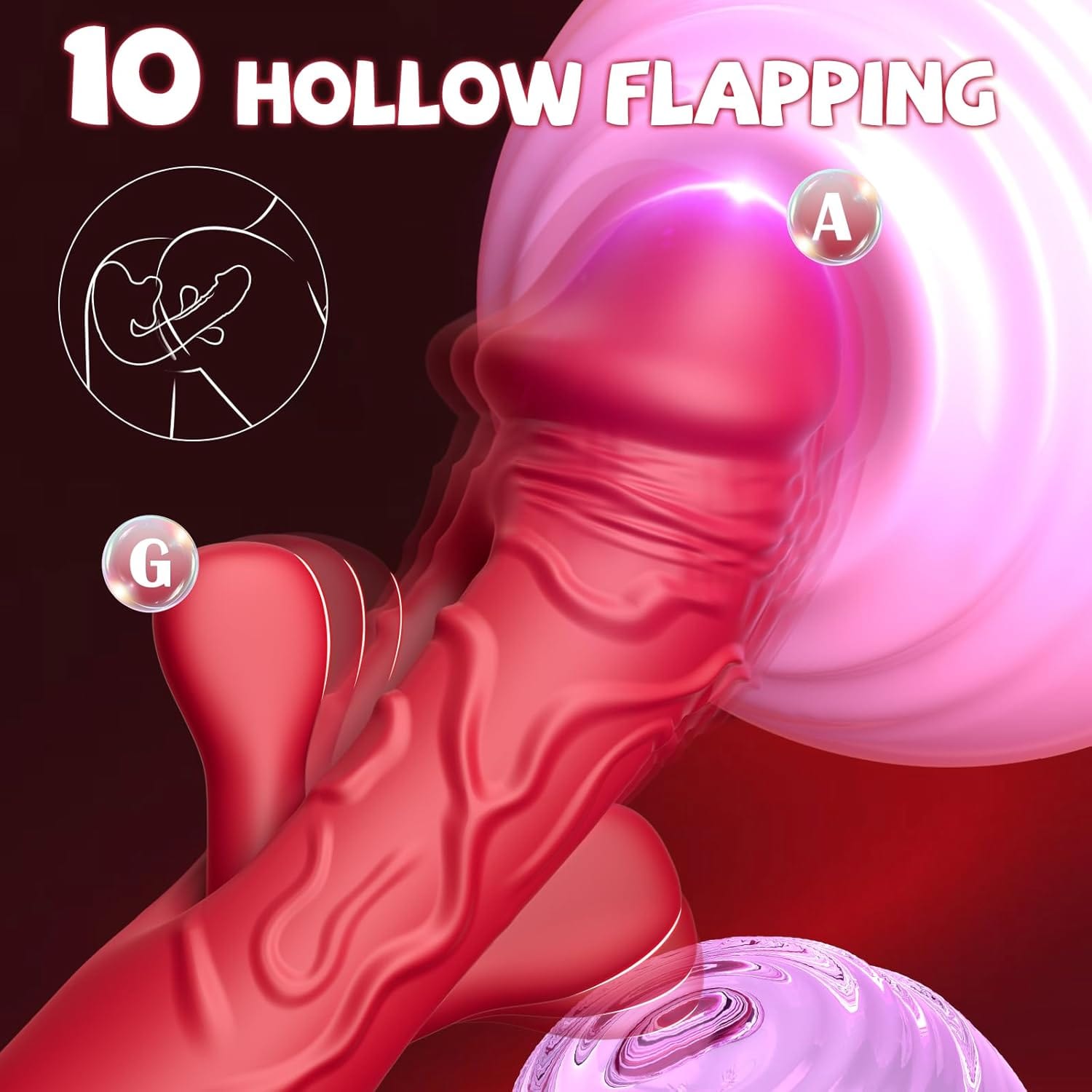 Rose Muncher 3-in-1 G Spot Vibrator Dildo with 10 Flapping & Vibrating & Licking Biting Modes - My Store