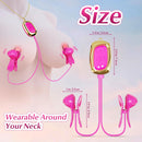 Rabbit Neck-hanging Nipple Clamps Vibrator With APP Control For Couple - My Store