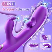 3 In 1 Rabbit Vibrator 360°Rotation Clitoral G Spot Stimulator - My Store