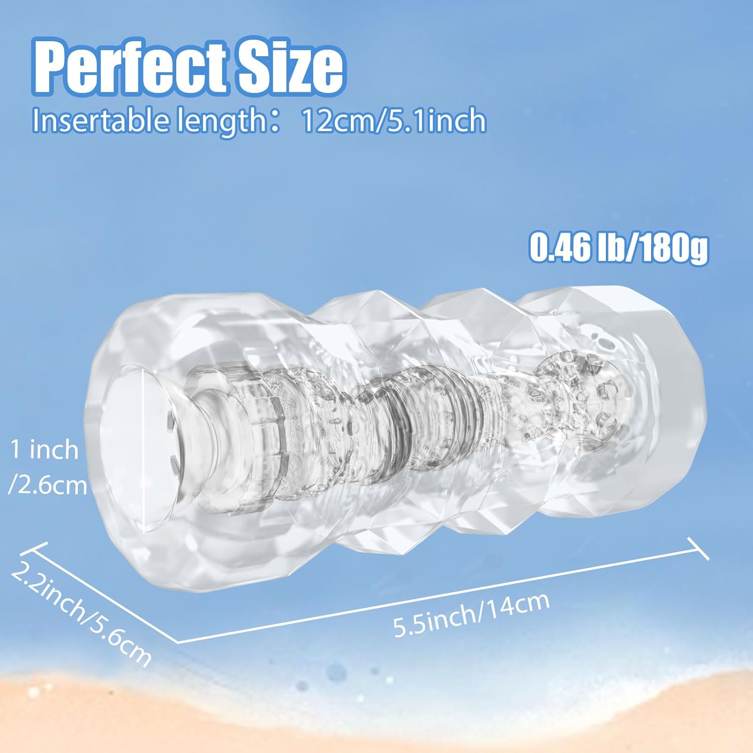 Manual Male Masturbation Realistic 3D Textured Stroker 5 Colors - My Store