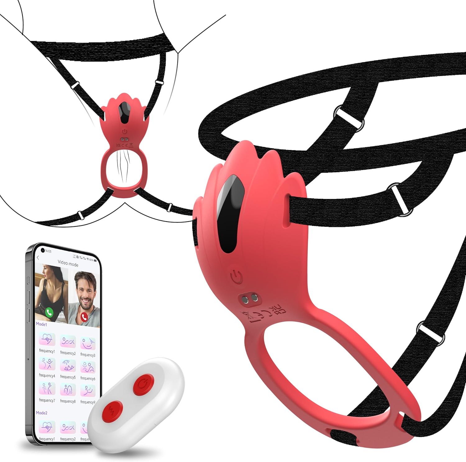 Wearable Panty Vibrator Vibrating Penis Ring Clitoral Stimulator with 9 Vibration Modes - My Store