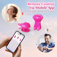 Rabbit Neck-hanging Nipple Clamps Vibrator With APP Control For Couple - My Store