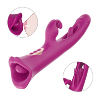 4 IN 1 Rose Muncher Rabbit Vibrator Licking Vibrating Flapping Clit Nipple Stimulator - My Store
