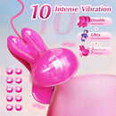 Rabbit Neck-hanging Nipple Clamps Vibrator With APP Control For Couple - My Store