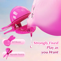 Rabbit Neck-hanging Nipple Clamps Vibrator With APP Control For Couple - My Store
