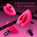 Lockink Pink Love-shaped Wearable Clitoral Suction Vibrator With Remote Control - My Store