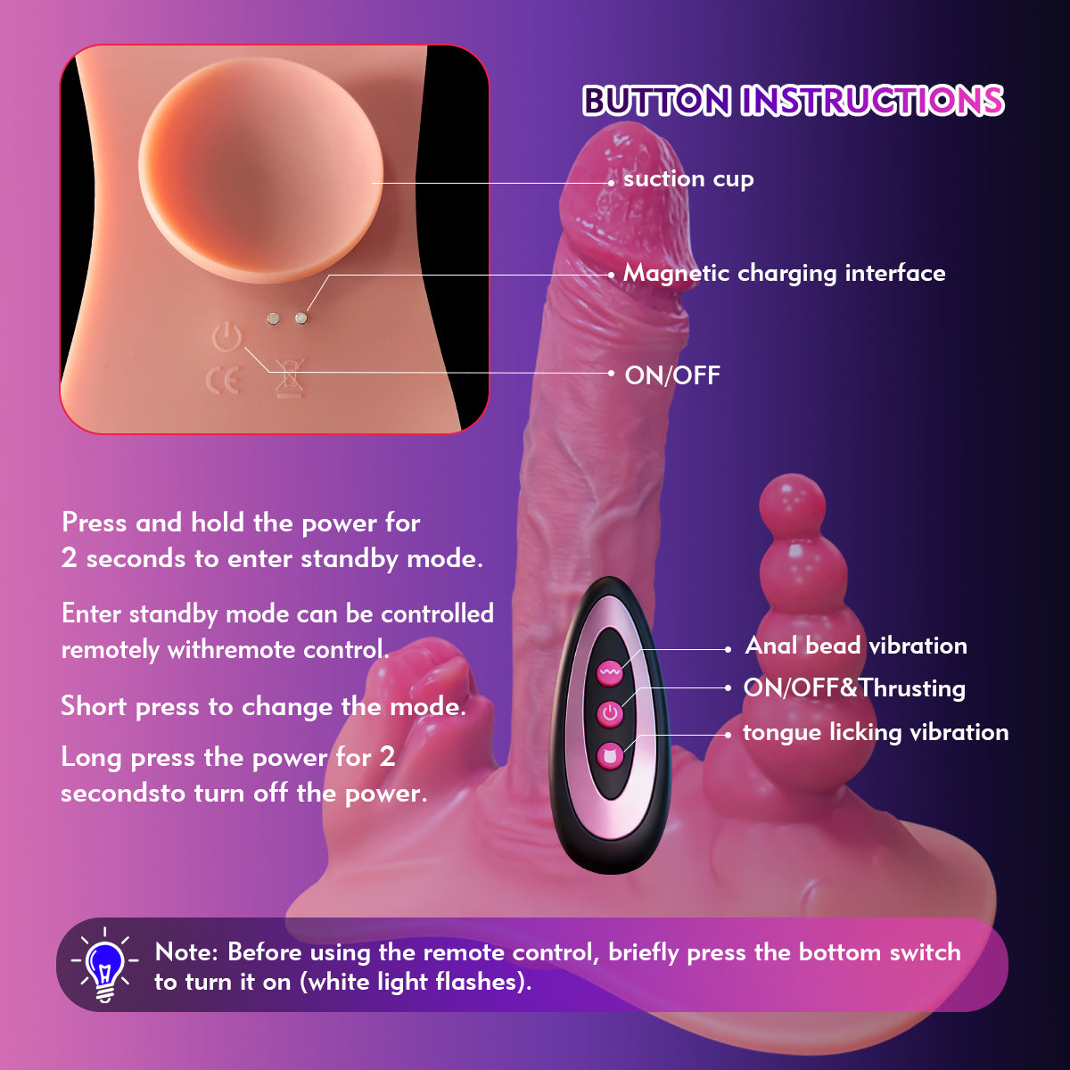 Sit and Ride Thrusting Realistic Dildo Vibrator - Lustory